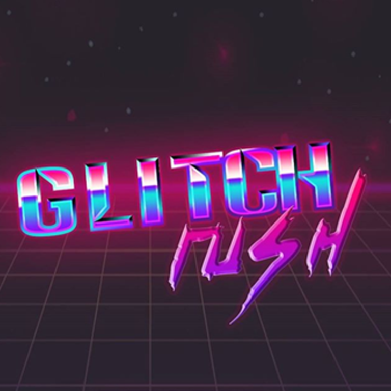 Glitch Rush Game Logo Design