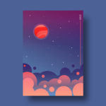 Space Planets Poster Illustration