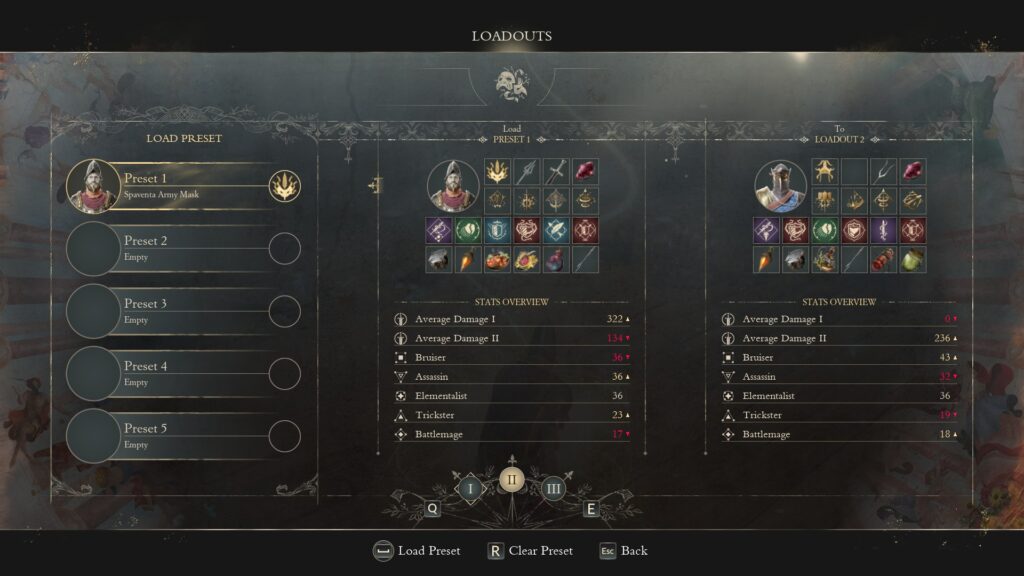 Loadout Preset Load UI